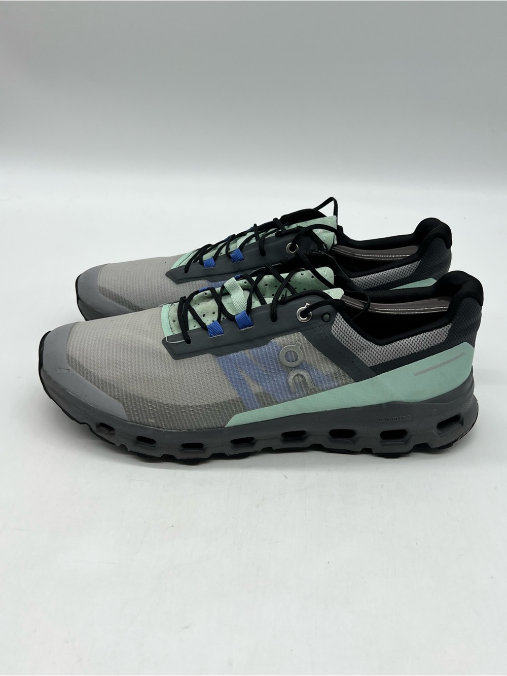 On Cloudvista Men’s 10 Alloy Black Gray Mint Mesh Trail Running Shoes 64.98272. - Picture 4 of 14